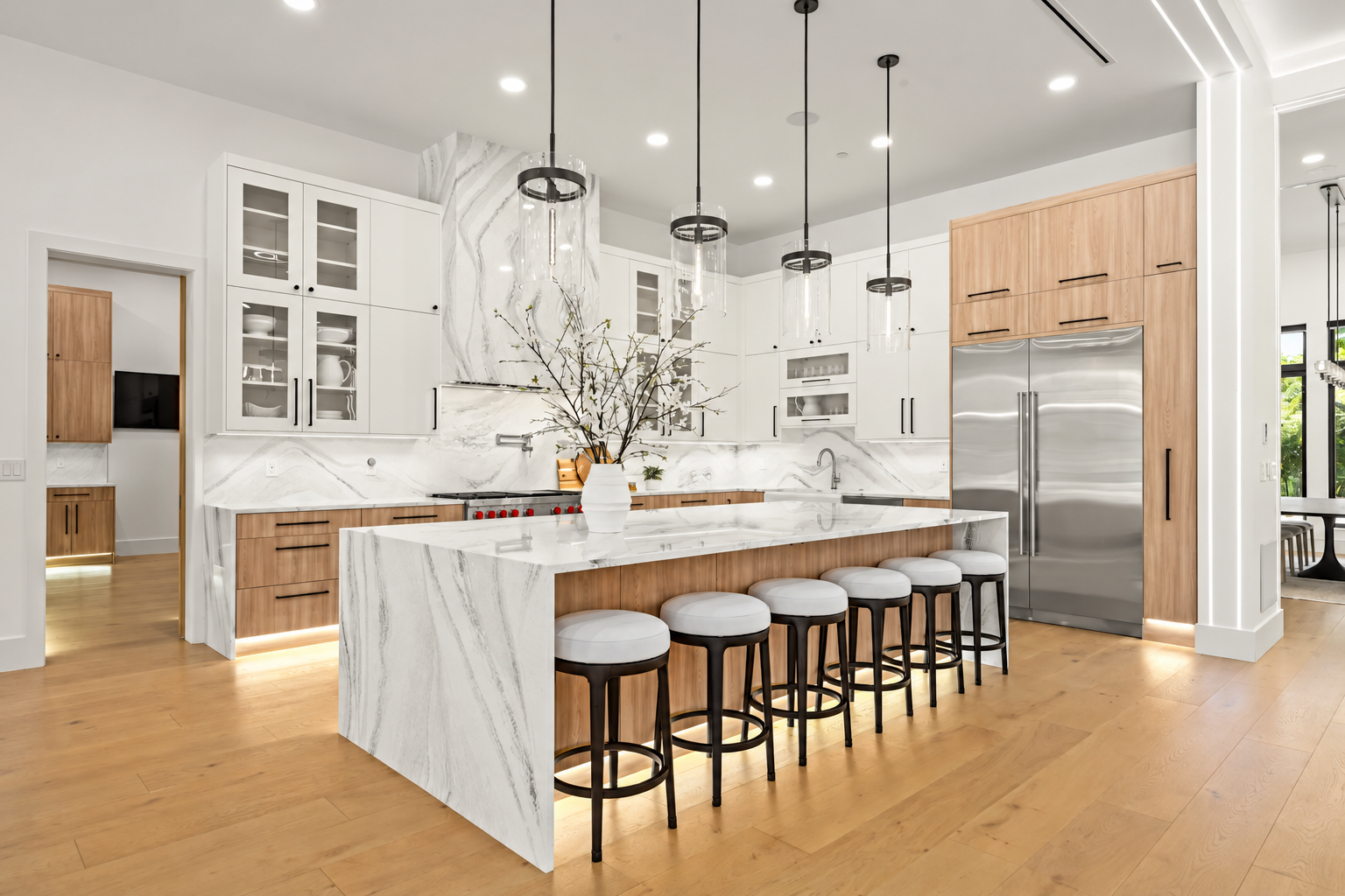 Premium Penryn kitchen with custom cabinetry and Cambria slab surfaces